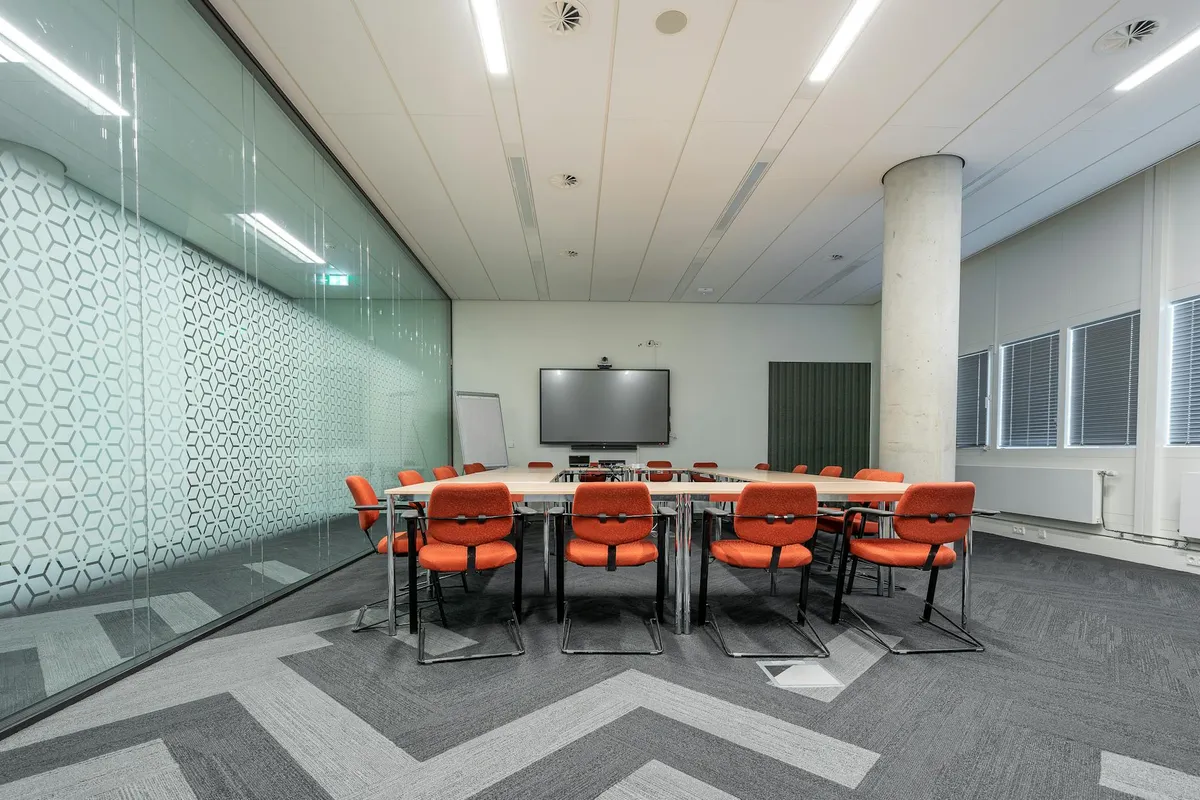 Corporate boardroom interior